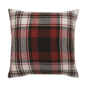 Almohada a Cuadros C&F Hogar Fireside, 18" x 18" Tejida Rústica Decorativa Estilo Lodge - Imagen 1 de 1