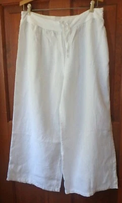FLAX  Designs Urban  Crop Pants   L   NWT   Crop Pants  WHITE - Image 1 of 4