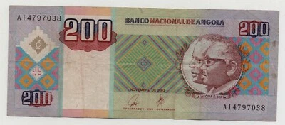 ANGOLA 200 KWANZAS 2003 PICK 148 LOOK SCANS - Image 1 of 2