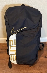 Nike Elite Pro Basketball Backpack Black/White/Gold Colorway 19” Tall - Picture 1 of 9