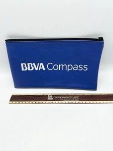 Bank Money Bag BBVA Compass Deposit Zipper Bag! - Picture 1 of 2