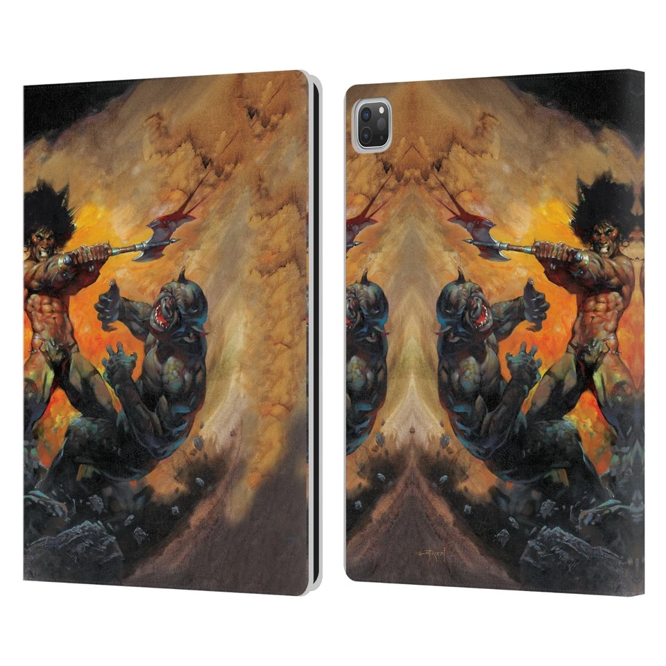 OFFICIAL FRANK FRAZETTA MEDIEVAL FANTASY LEATHER BOOK CASE FOR APPLE iPAD - Image 1 of 4