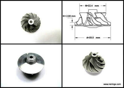 Turbocharger compressor wheel for SMART CABRIO CITY-COUPE 0.6 712290-0001 - image 1 of 2