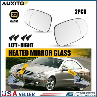 Mirror Glass Heated W/ Power Adjust for Mercedes-Benz CLK320 CLK350 CLK430 1/2X - Image 1 of 4