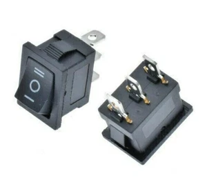 Small Mini On Off On Rocker Switches SPDT 3 Pin for Car Dash Boat 12V Pack of 3 - Picture 1 of 5