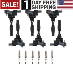 6 Ignition Coils & Spark Plug For 2016-2020 Cadillac CTS CT6 ATS XT5 UF830+91768 - Picture 1 of 12