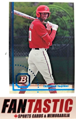 Cristhian Vaquero FOIL VARIATION 2022 Bowman Heritage 94FV-CV Washington - Image 1 of 2