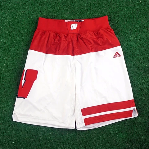 Wisconsin Badgers ADIDAS March Madness Authentic On-Court Basketball Shorts Men Cover