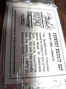 * 1991 Traks - Mom n Pops Country BISCUITS Racing card #1 - Bild 1 von 4