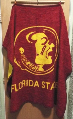 Florida State Seminoles Football Throw Blanket 56" x 48" By Biederlack Very Warm Cover