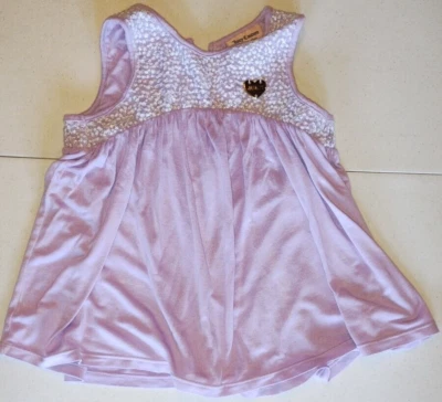 JUICY COUTURE Sequin Gold Heart Logo plate Dress Girls size 5 - Image 1 of 4