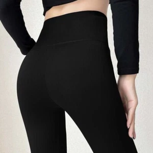 Solid Color Women Leggings Cross Waist Design Yoga Pants Spring Autumn - Picture 1 of 14