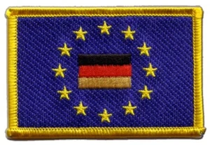 Europäische Union EU mit Deutschland Aufnäher Flaggen Fahnen Patch Aufbügler 8x6 - Bild 1 von 1