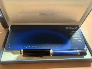 Pluma Estilográfica Pelikan Souverän M600 Tinta Azul y Negra Vintage Retro - Imagen 1 de 9