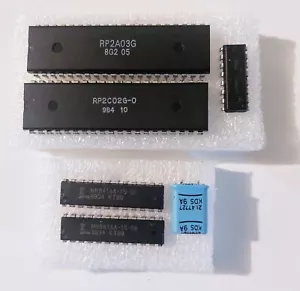 Nintendo NES CPU/PPU/CIC Chip/XTAL Crystal/2x Ram OEM (TESTED WORKING) Set NTSC - Picture 1 of 10