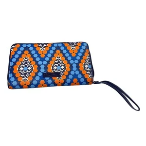 Vera Bradley Muster Play Marrakesch Perlen schmal Reißverschluss Kalbsleder BB Kollektion - Bild 1 von 10