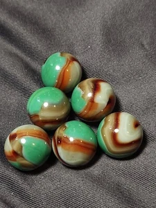 6 HTF 5/8" HAND SELECTED JABO CLASSIC MARBLES $6.99 LOT G5 - Bild 1 von 2