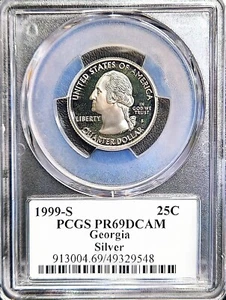 1999 S Silver Georgia State Quarter PCGS PR69DCAM - Picture 1 of 2