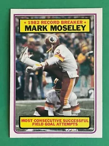 Mark Moseley Record Breaker - 1983 Topps Football Card #5 - Washington Kicker - Picture 1 of 2