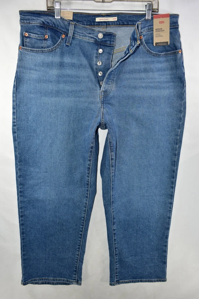 Women's Levi’s Wedgie Straight High Rise Jeans Love In the Mist Size 20