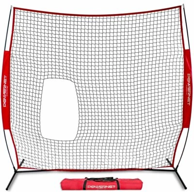 PowerNet 7x7 FT Pitch-Thru Protection Pitching Screen for Softball, 49 Sq Ft - Image 1 of 4