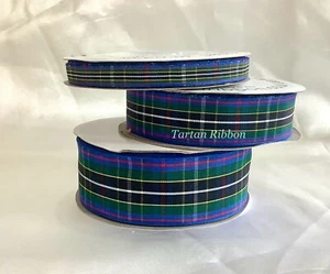Cornish Hunting Tartan Ribbon~10mm or 38mm~1,3,5 metres or Full 25m Roll - Picture 1 of 4