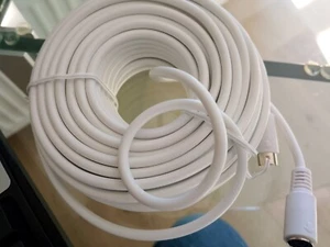 VIDEO KABEL 15m Verlängerung für Kameras oder PS-2 Stecker/Kupplung 6P. weiß 5mm - Picture 1 of 4