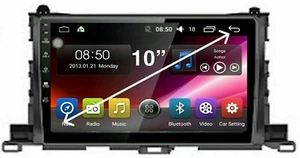 for TOYOTA KLUGER 2014-19 GPS BLUETOOTH HEAD UNIT APPLE CARPLAY ANDROID AUTO CAM - Picture 1 of 12