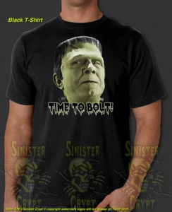 Frankenstein Time to Bolt Halloween Monster Creature Horror New T-Shirt S-6X - Picture 1 of 4