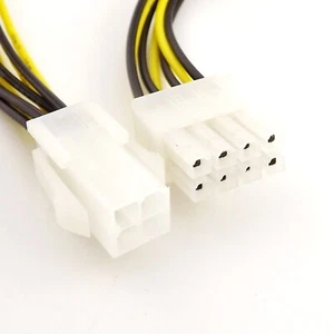 ATX 4 Pin Female to 8 Pin Male Power Cable Adapter 12V 25cm 0.25m - Picture 1 of 1