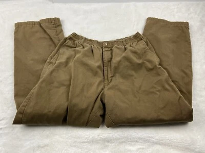 Haband's Ice House 裤子法兰绒内衬休闲裤直筒棕色男式 36M 码 — 第 1/4 张图片