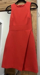 Vestido Vaina Banana Republic Nuevo con Etiquetas Coral Profundo A Medida, Cremallera, Falda Envolvente Talla 0P - Imagen 1 de 14