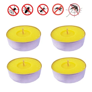 Citronella Prices Maxi Candles Tealights Mosquito Fly Insect Repeller 10H 4p Pk - Picture 1 of 9