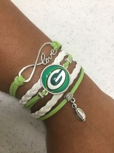 Pulsera Trenzada Green Bay Packers NFL Infinity LOVE NUEVO - Imagen 1 de 1
