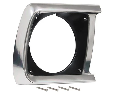 1970-72 F100 Headlight Door Bezel RH F250 F350 Pickup Aluminum-Black New - Изображение 1 из 2