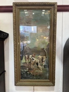Victoriano australiano - Pintura al óleo original - 'Vacas' EK - Imagen 1 de 12