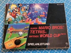 Nintendo NES - Anleitung - Super Mario Bros. / Tetris / World Cup