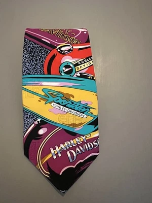 Corbata Harley Davidson 1993 vintage 100 % seda estilo Ralph Marlin RM hecha en EE. UU. Foto 1 de 4