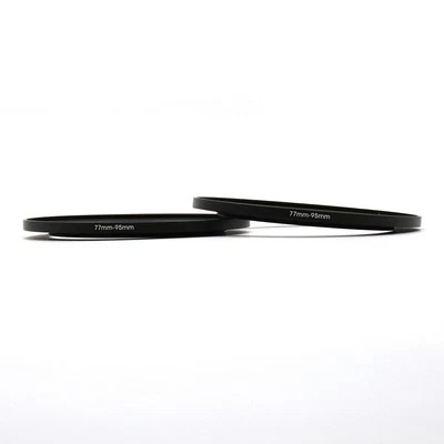 2 Pss Metal Step Up Ring 77mm to 95mm Step Rings with Lens Cleaning Cloth - Image 1 of 4