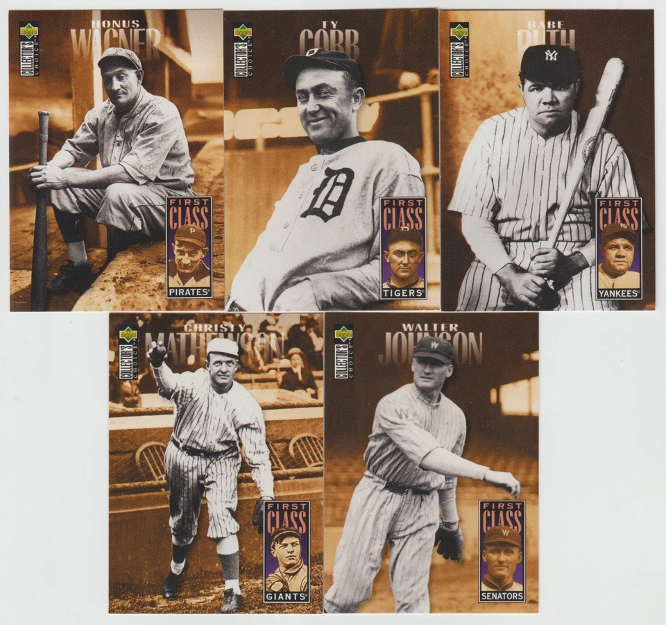 Juego completo de 5 cartas 1996 Collector's Choice primera clase Babe Ruth WAGNER Cobb ++ Foto 1 de 1