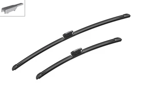 2x Wiper Blades (Pair) Flat / Aero type fits DACIA LOGAN Mk3 1.0 Front 2021 on - Picture 1 of 6