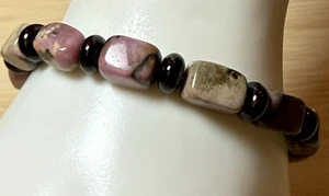 Rhodonite Beaded Stretch Bracelet - Picture 1 of 4