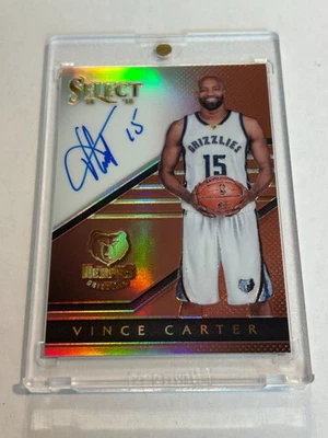 2014-15 PANINI SELECT VINCE CARTER 1/49 COPPER ON CARD AUTO GRIZZLIES SP TN2  - Image 1 of 2