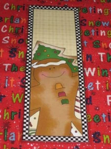 PRIMITIVE GINGERBREAD LAMINATED BOOKMARK  - Picture 1 of 1