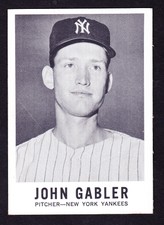 1960 LEAF #62 JOHN GABLER YANKEES ROOKIE