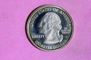 2000 - S PROOF CLAD "MASSACHUSETTS" Statehood Washington Quarter! #N04948 - Picture 1 of 2