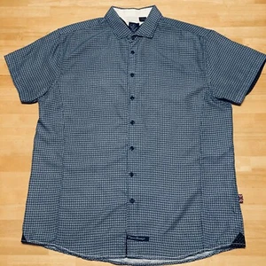 English Laundry Button Up Short Sleeve Shirt Men's XL Blue Floral Casual - Picture 1 of 7