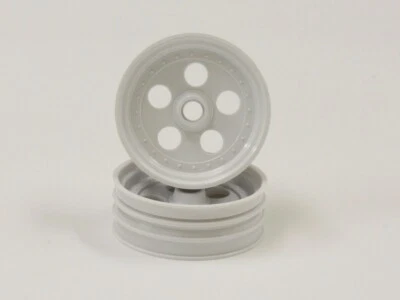 KYOSHO LEGENDARY TOMAHAWK, 2 x FRONT WHITE WHEELS, RIMS, (2PCS) SCH007W - Image 1 of 3