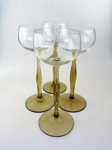 4 vasos de tallo Art Nouveau estilo Art Nouveau copa de vino Peter Behrens estilo/forma alrededor de 1900 - Imagen 1 de 14