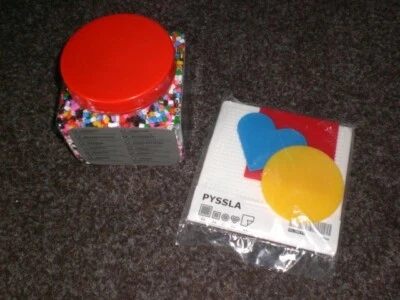 IKEA PYSSLA Steckperlen verschiedene Farben ca. 13.000 Bügelperlen + Schablonen - Bild 1 von 3